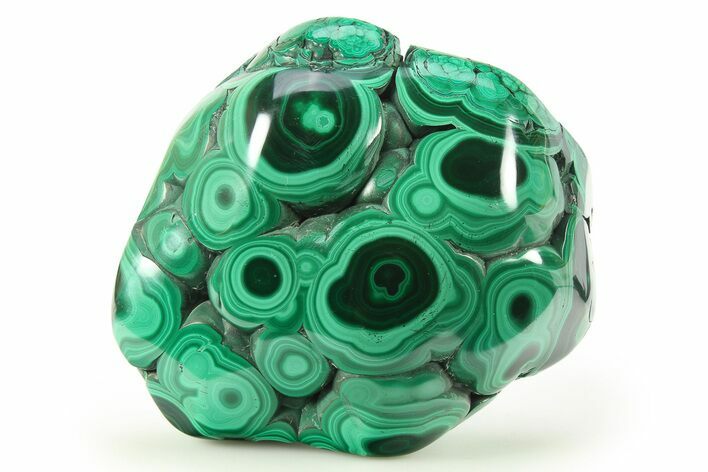 Banded Polished Malachite Specimen - DR Congo #273892